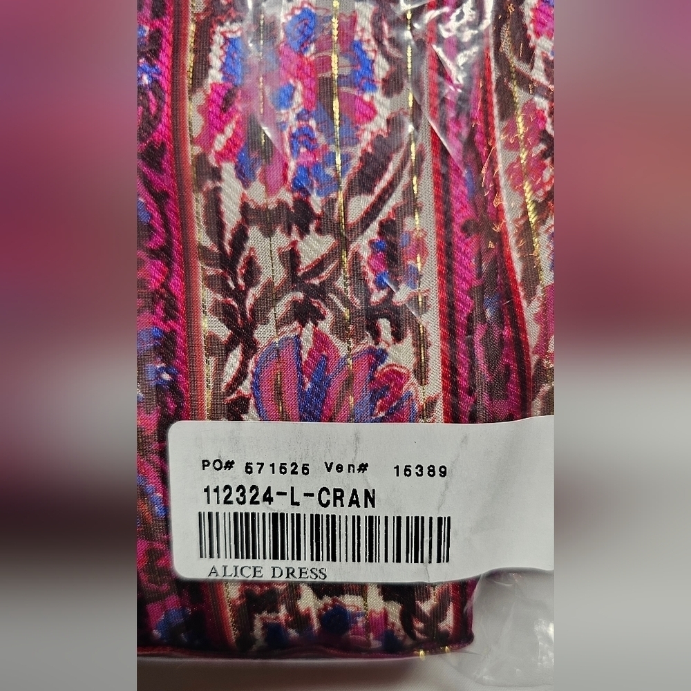 NEW MARIE OLIVER Alice Dress in Lychee Stripe Size L - Picture 9 of 10